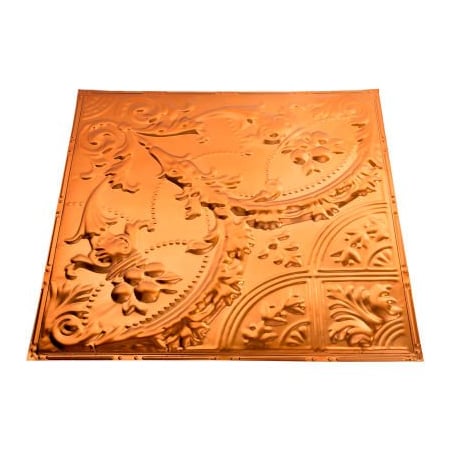Great Lakes Tin Saginaw 2' X 2' Lay-in Tin Ceiling Tile In Copper -